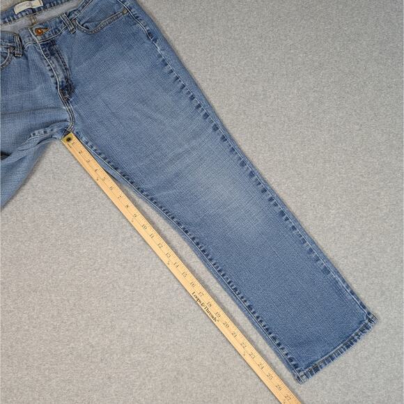 Levi’s 505 Straight Leg Jeans Womens 14 Mid Rise Short Curvy Medium Wash Y2K - Picture 11 of 13
